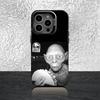 L-Lord of the R-Rings Gollum Phone Case For iPhone 16,15,14,13,12,11,Pro,Max,Plus,Mini,SE Grey Black Matte Laser Back Cover