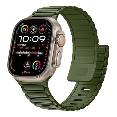 Магнитный ремешок для Apple Watch Band 49 мм 45 мм 46 мм 44 мм 40 мм 42 мм 41 мм Силиконовый браслет Correa Series 10 9 8 7 6 5 SE Ultra 3