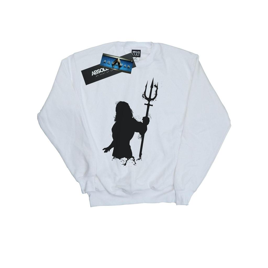 DC Comics Mens Aquaman Mono Silhouette Sweatshirt
