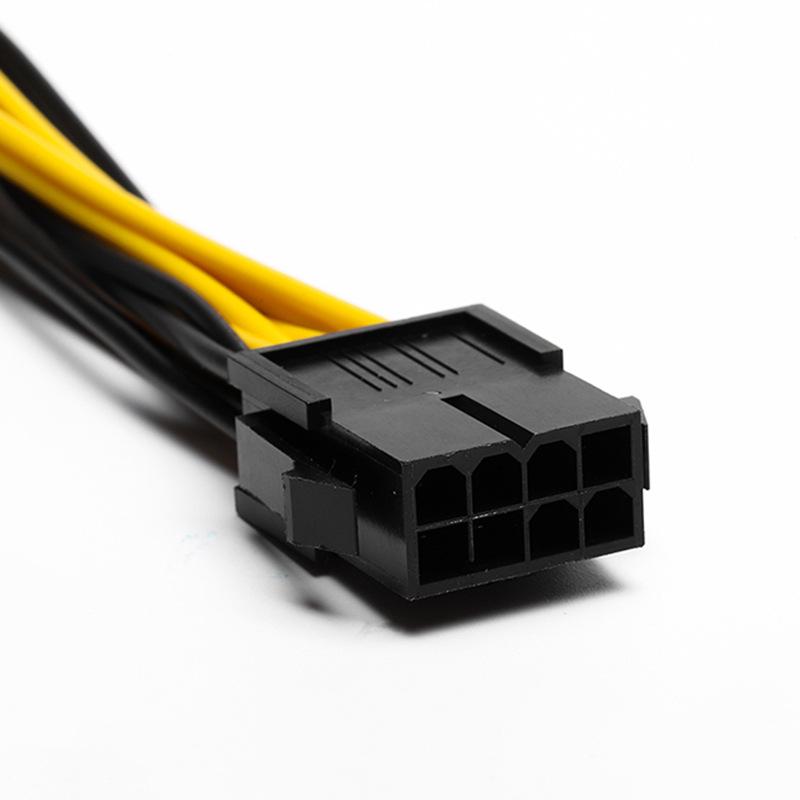 8Pin PCI Express to 2 x PCIE 8 (6+2) pin Motherboard Graph Video Card PCI-E GPU Power Supply Splitter Data Cable 21cm