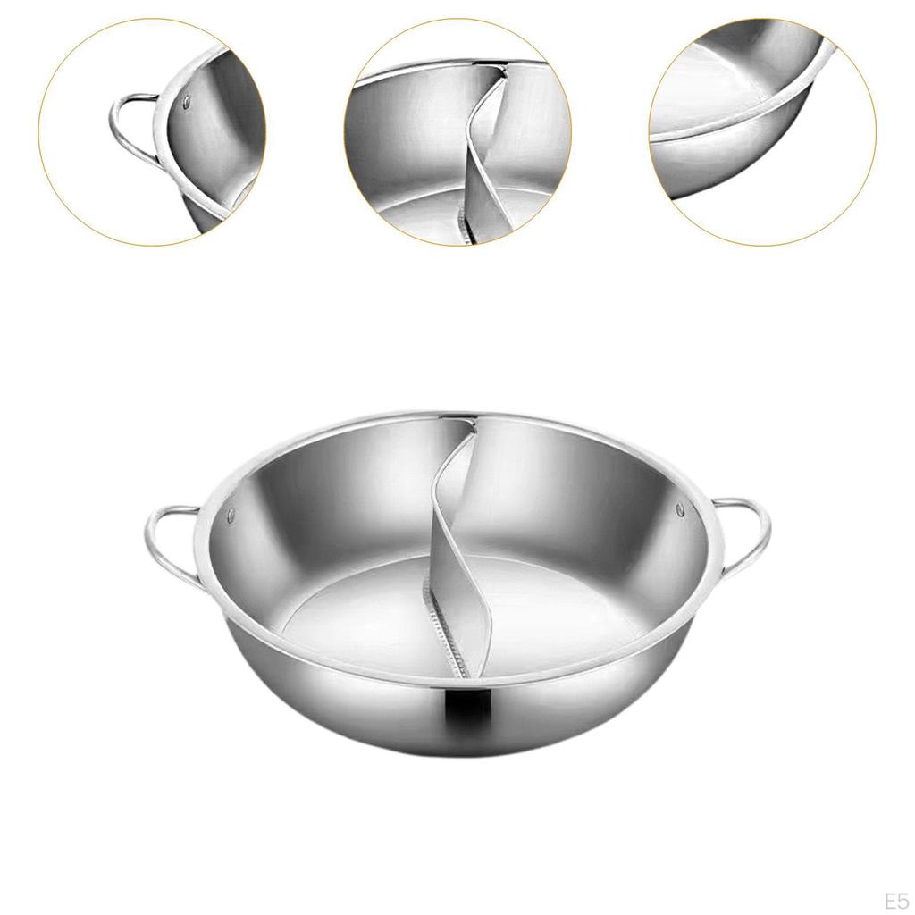 Китайский горшок для шабу из нержавеющей стали с разделителем, кастрюля для приготовления пищи, горшок для утки-мандаринки, двойной вкус