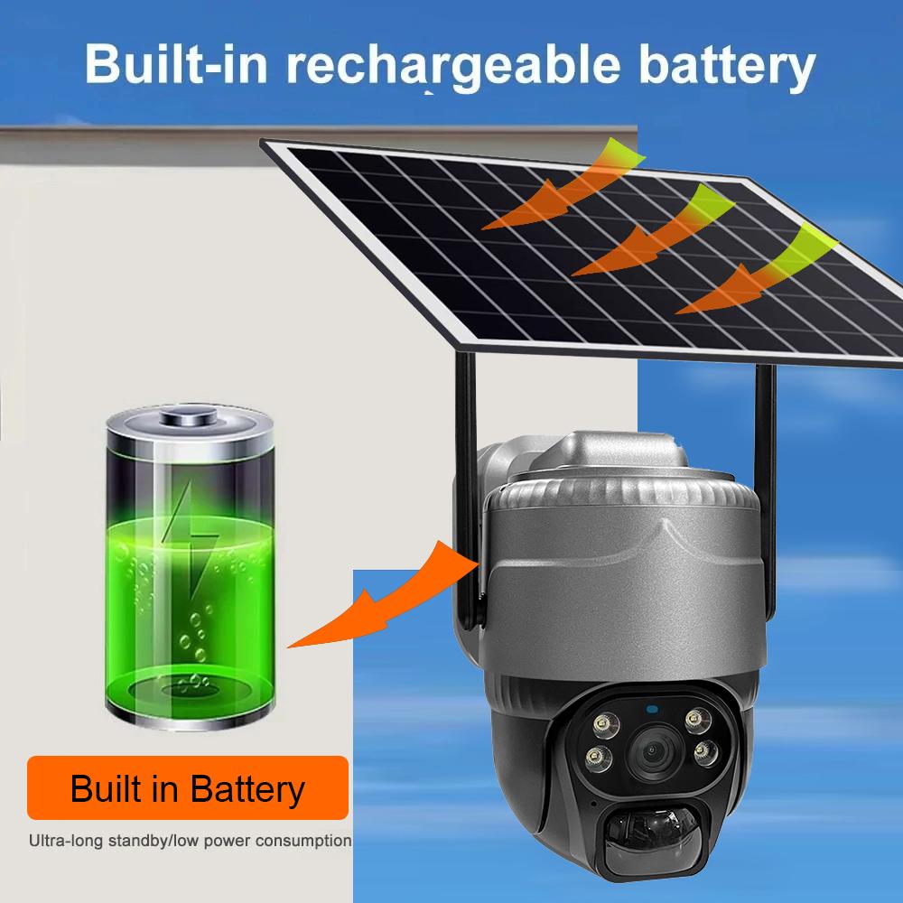 Камера видеонаблюдения на солнечной батарее, Водонепроницаемая IP-сетевая камера, Беспроводной Smart CCTV-видеорегистратор WIFI/4G