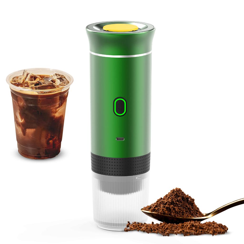 Portable Coffee Machine for Car Home Travel 3 in 1 Cordless Electric Coffee Maker Work With Capsule and Ground Coffee