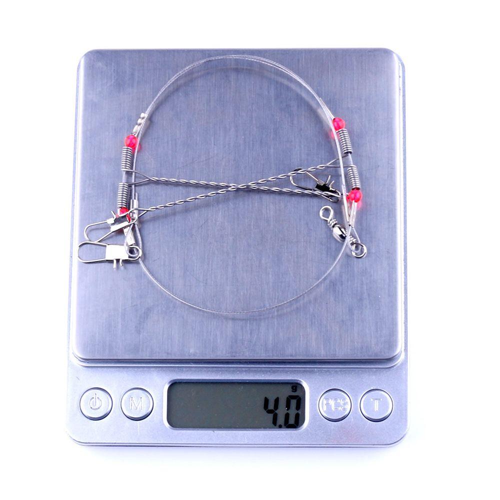 Steel String Rolling Swivels Safety Snaps Leader Trace With Snap Rope Wire Fishing Wire Line