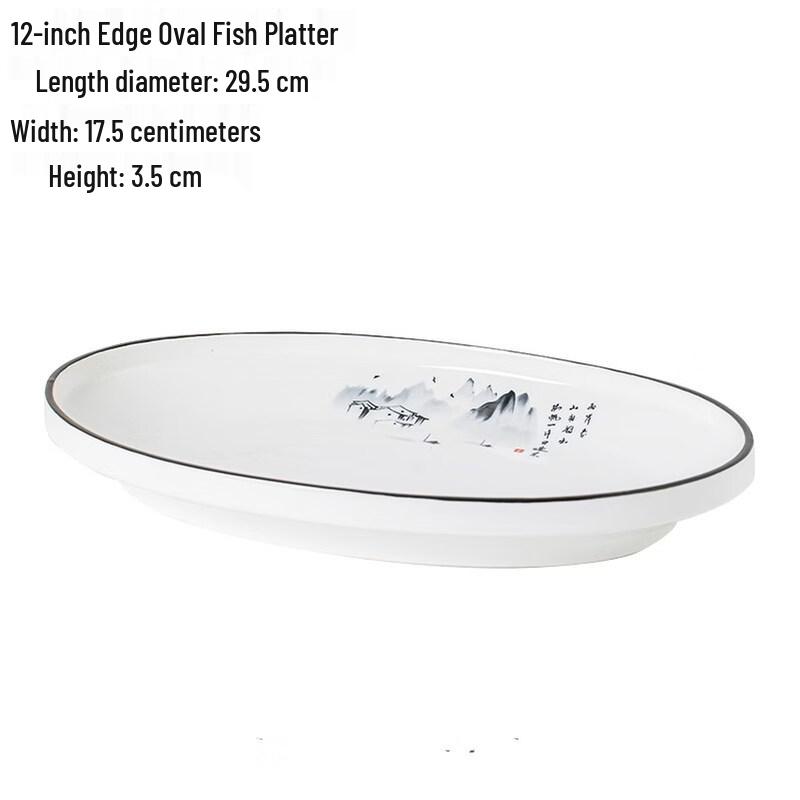 Chinese Irregular Ceramic Dinner Plate