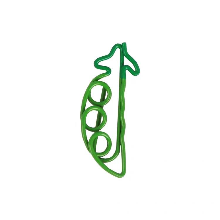 4PCS/lot Creative Kawaii Cute Vegetables Carrot Bean-shaped Metal Paper Clip Bookmark Stationery School Office Supplies