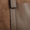 Vera Pelle Natural suede leather bag, taupe brown, shoulder and handbag