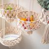 Macrame Wall Hanging Basket Storage Basket Decoration Rope Weaving Flower Pot Plant Hanger Hammock Organizer Bohemian Home Decor