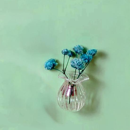 Мини стеклянная ваза магнит на холодильник домашний офис кухонный шкафчик холодильник 3D миниатюрная ваза для цветов магнитное украшение орнамент