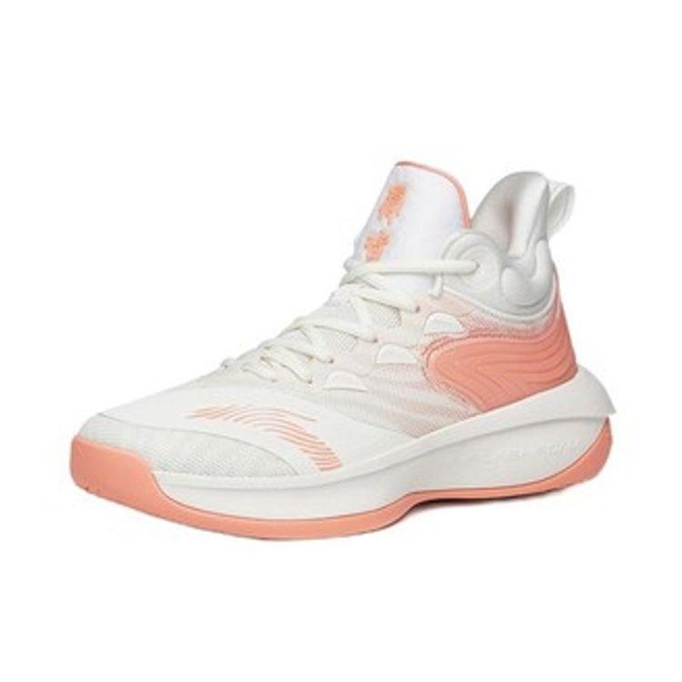 Anta Tiger Roar удобные спортивные амортизирующие нескользящие износостойкие баскетбольные кроссовки средней высоты мужские баскетбольные кроссовки белые розовые 112211601Q-5