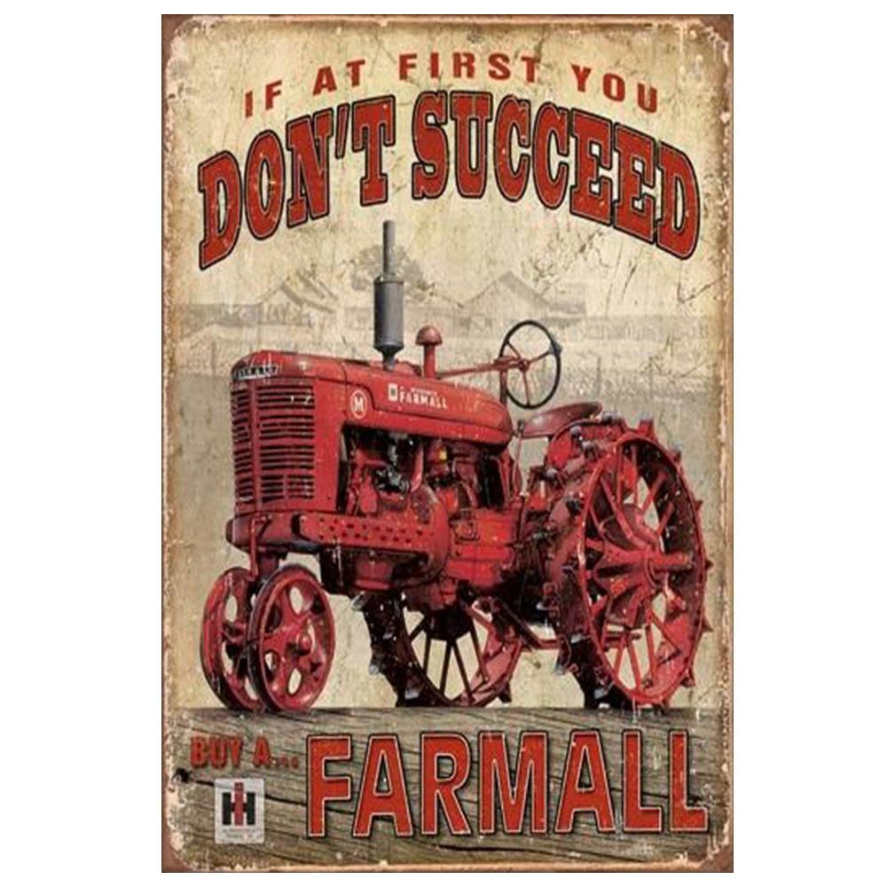 Ретро Зеленый Трактор Ферма Металлическая Оловянная Вывеска Табличка Ферма Бар Кафе Паб Украшения Стены Потертый Шик Винтаж Доска Домашний Декор Плакат