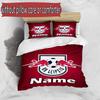 3pcs Duvet Cover Set (1*Duvet Cover + 2*Pillowcase, Without Core), Custom Name RB Leipzig Pattern Bedding Set, Home Bedroom Decor Gift
