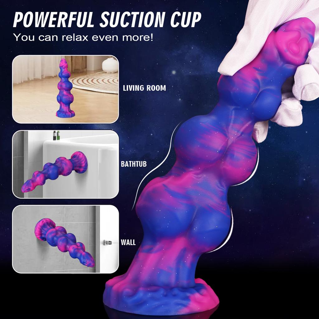 Дилдо в форме животного с узлом - Реалистичный силиконовый анальный расширитель для мужчин и женщин, BDSM секс-игрушка с присоской