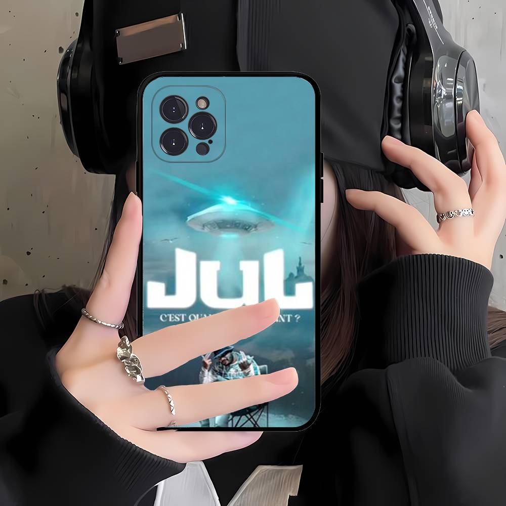 Рэпер JuL C'est Pas Des Lol Для iPhone 17 16 15 14 13 12 11 Pro Max Plus Ударопрочный Черный Мягкий Чехол для Телефона