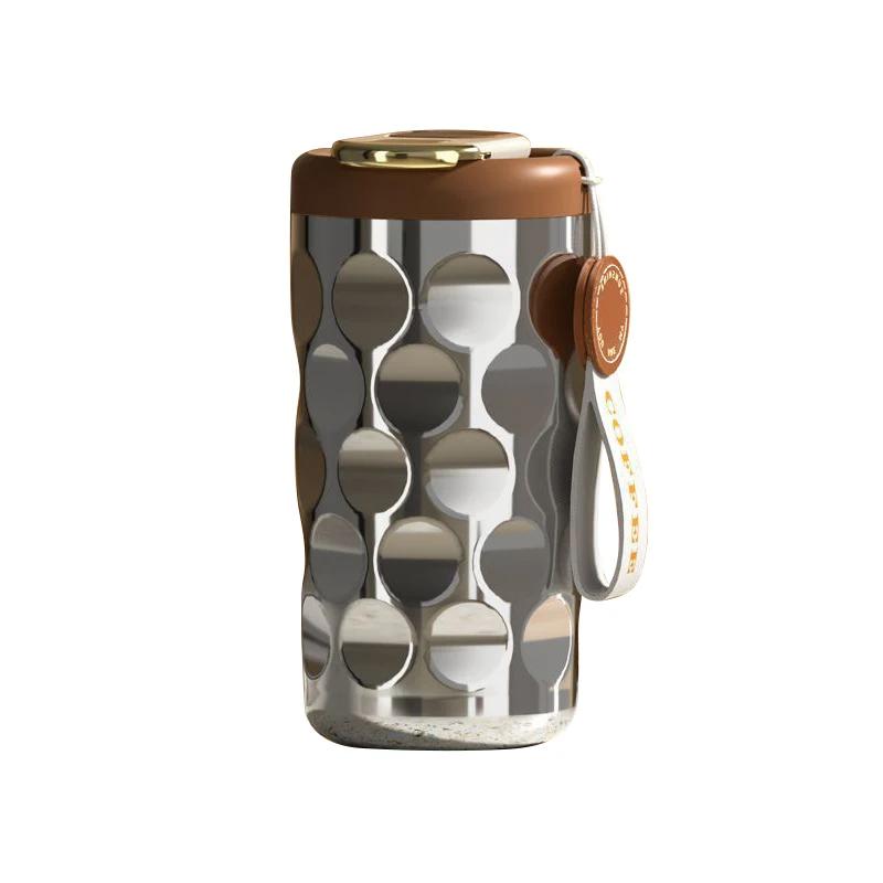 Термос 410 мл с дисплеем температуры из нержавеющей стали 316, вакуумная кружка для офиса, кофейная кружка для бизнеса, портативная термокружка