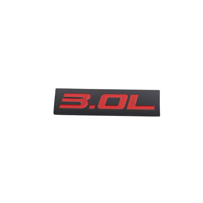 Premium 3.0L 3.0 L for Universal car Engine Hood Fender trunk Tail Rear Bonnet Nameplate Decal Emblem Badge Sticker