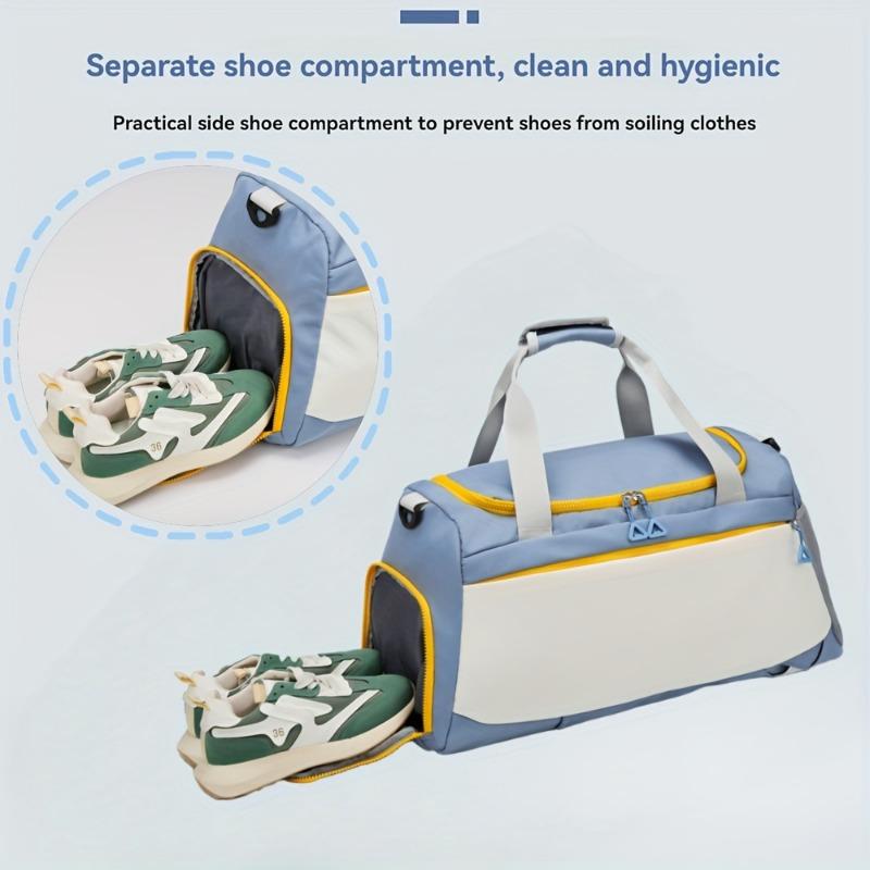 Дорожная сумка-дафл из нейлона большой вместимости с отделением для обуви и разделением на влажное/сухое, многофункциональная спортивная сумка-дафл для мужчин и женщин
