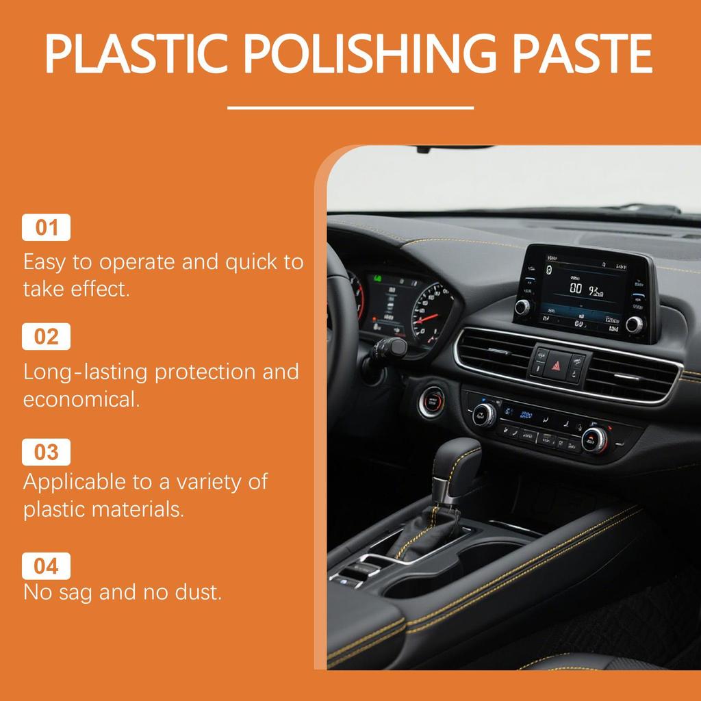 Hikmarion plastic polishing paste car interior and exterior renovation decontamination multi-material suitable for daily maintenance 1set