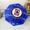 Cruz Azul Themed Fashionable Automatic Opening/Closing Folding Umbrella. Portable and Foldable, Ideal for Gift, Travel, and Daily Use.