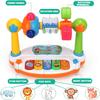 Baby Piano Toys Kids Rotating Music Keyboard Light Sound, Musical Toy for Toddlers,Early Educational Music Toy Gift Random Color