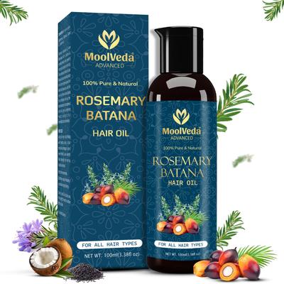 Moolveda Чистое масло Бататы Розмарина для Роста Волос от Доктора Себи, Изготовлено в Гондурасе | Способствует Более Густым, Блестящим, Сильным и Здоровым Волосам | Выпадение Волос