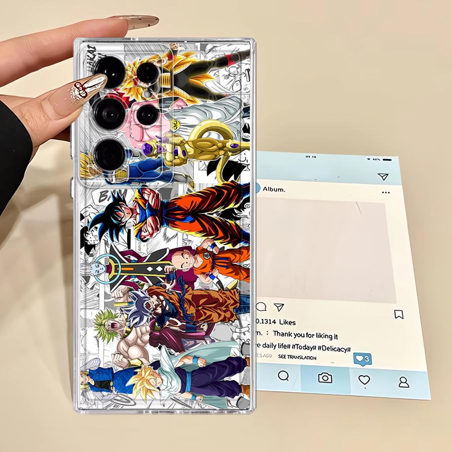 Чехол-бампер с рисунком из аниме Dragon Ball для Samsung Galaxy S22 FE Note 20 Ultra 10 S21 S24 S25 Edge S20 Plus S23 Ultra S26