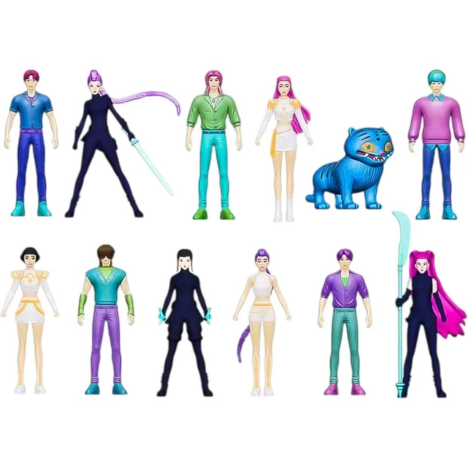2026 New Kpop Demon Hunters Figure Cartoon Hunters Tiger Rumi/Mira/Zoey Action Figure Desktop Decoration Model Doll Toy Gift