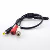 Sound Monitor Audio Cord DC 12V Mini Pickup Microphone RCA Power Cable for CCTV Security Camera DVR Video Surveillance