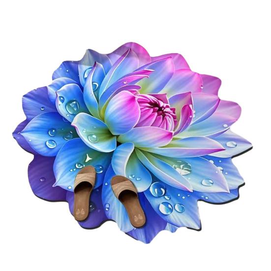 Ковер Yousheng 3D с цветочным рисунком, реалистичный 3D цветочный узор, плюшевый коврик для пола, нескользящий, мягкий бархатный коврик для ванной комнаты, для гостиной, спальни, кухни, прихожей