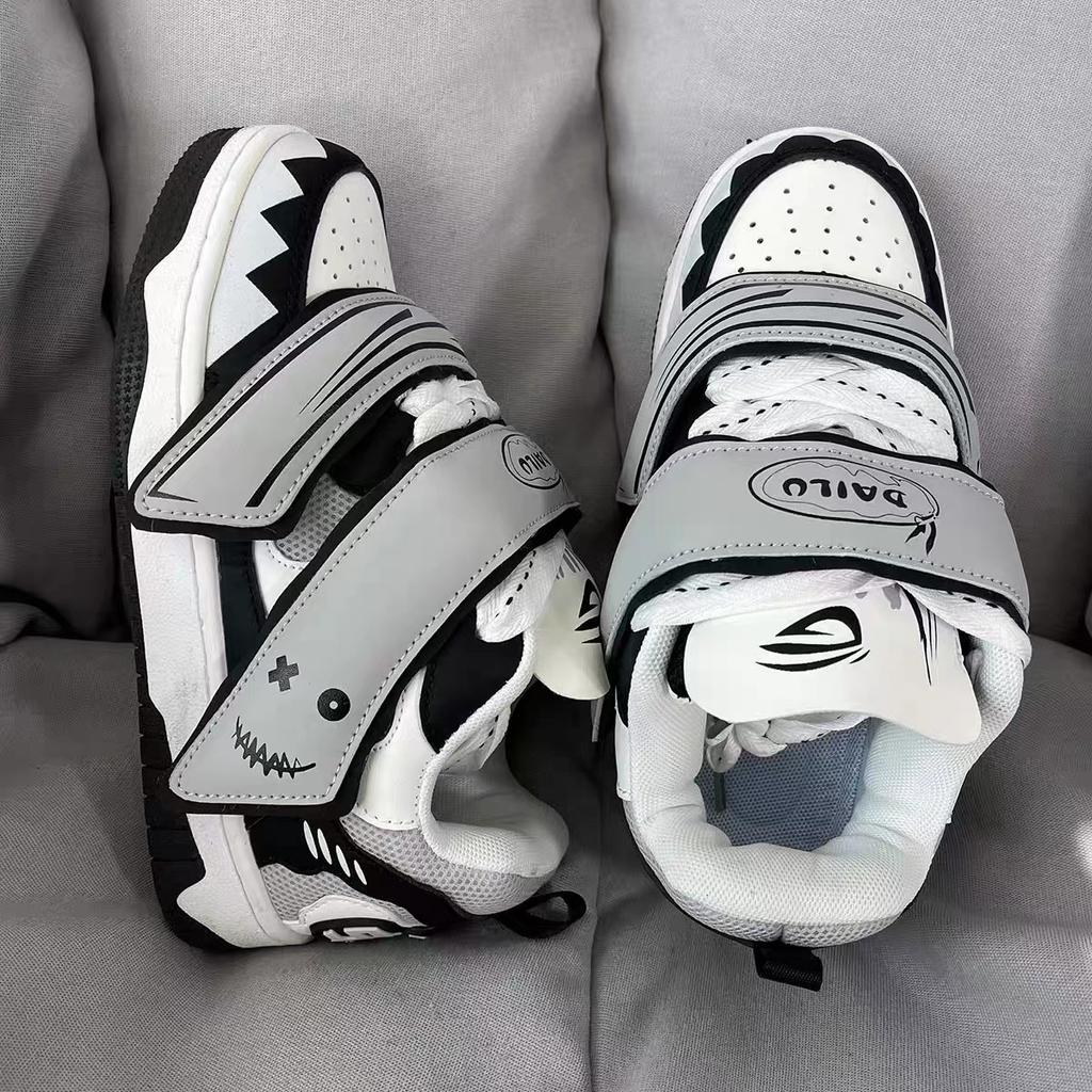 2024 New Ghost Face Bread Shoes Casual Hundred Women's Thick Bottom Sports Student Shoes