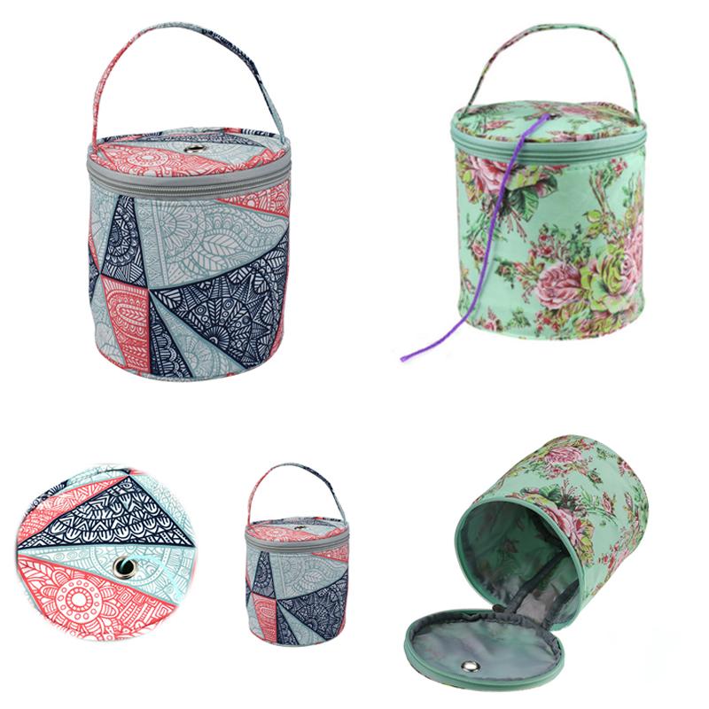 1 шт. сумка для хранения пряжи, круглая вязаная шерстяная пряжа, сумка-органайзер, иглы для вязания крючком, сумка для инструментов для плетения