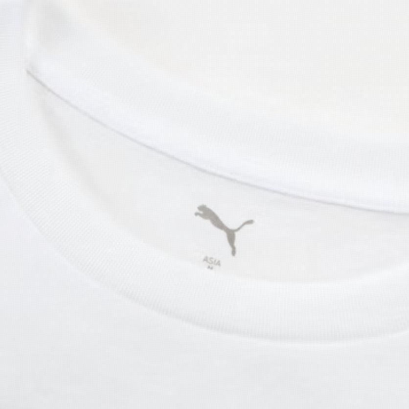 Puma Ретро-американская спортивная повседневная дышащая футболка с круглым вырезом с принтом для мужчин, топы, белая 684761-02