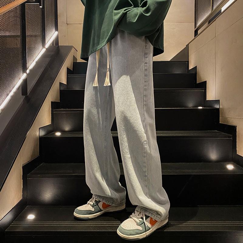 Мужские джинсы прямого кроя в стиле ретро — универсальные повседневные брюки на весну и осень