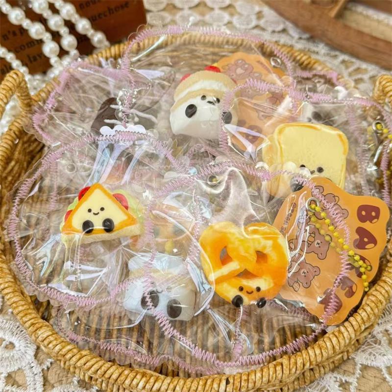 Милая Имитация Еды Тост Бургеры Торт Игрушка для Сжимания Силиконовая Игрушка для Снятия Стресса Веселая Декомпрессионная Игрушка Медленного Восстановления Брелок Подарки