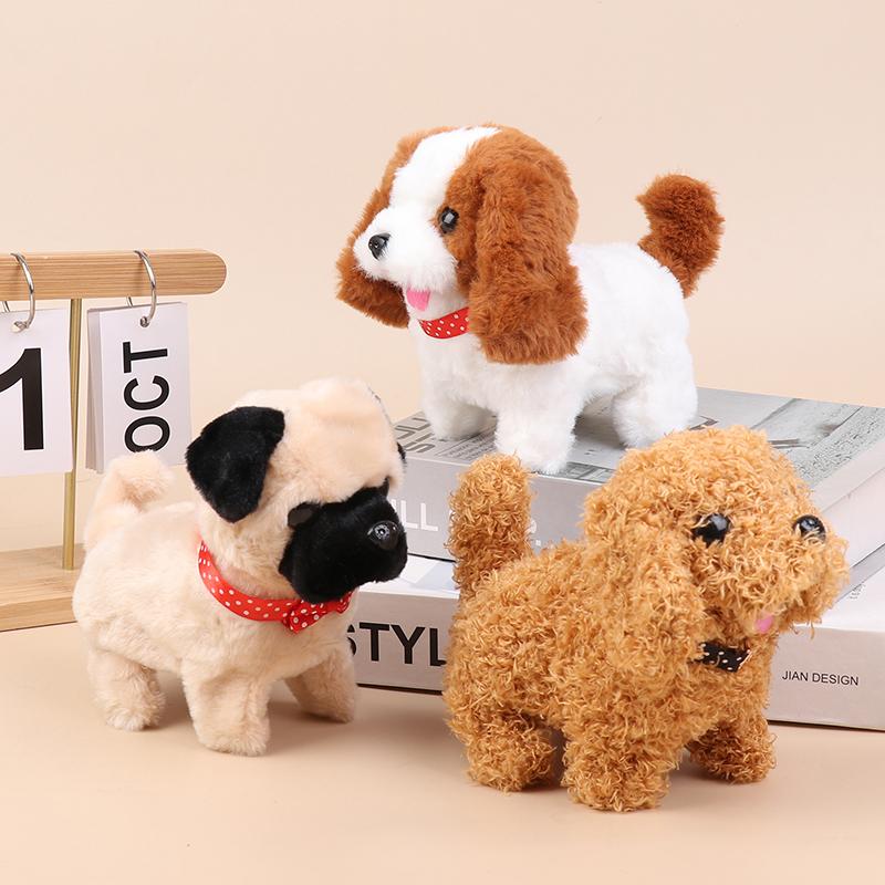 1 Piece Can Walking And Call Electric Robot Pet Doll Dog Realistic Plush Simulation Smart Dog Children Toy Christmas Gift