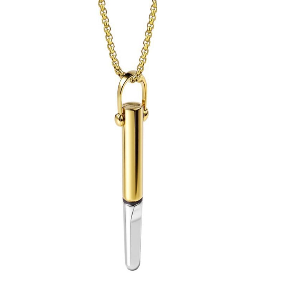 Breathing Resistance Necklace 304 Stainless Steel Mindfulness Jewelry for Calmness And Relaxation Special Gifts for Men Women
