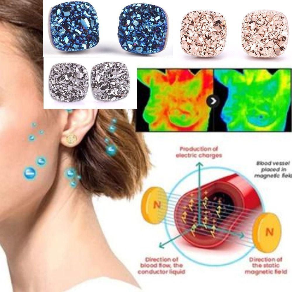 Loss Lymphatic Magnetotherapy Earrings Magnetherapy Germanium Earrings Lymphatic Drainage Earrings