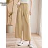 Women's Casual Wide Leg Cropped Pants