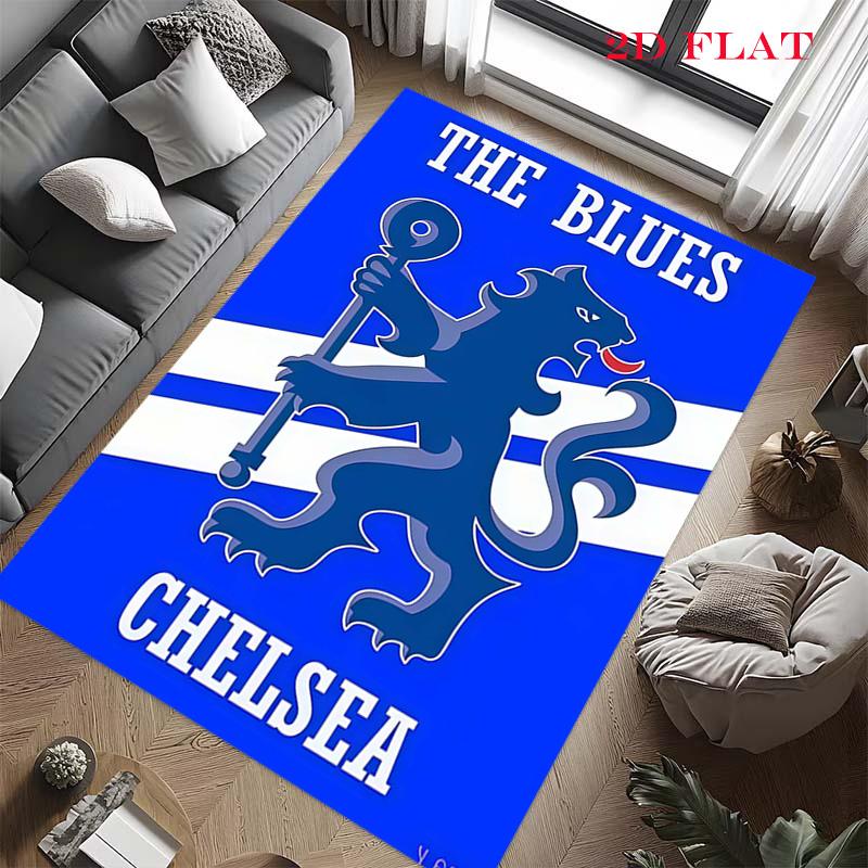 Футбольный Ковер Chelsea FC для Гостиной, Спальни, Дома, Декорация Дивана, Нескользящий Напольный Коврик для Игр Детей