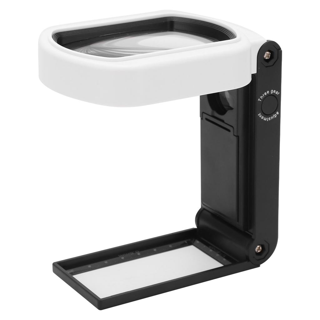 TH?7018FX Handheld Magnifying Glass with LED Light Foldable 10X  25X Magnifying Tool
