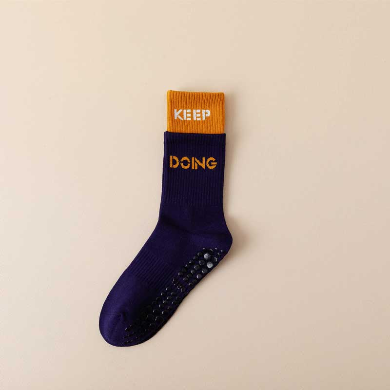 Женские носки для йоги, нескользящие носки для бега, женские компрессионные носки для спортзала, спортивные хлопковые милые забавные носки с напуском, новинка