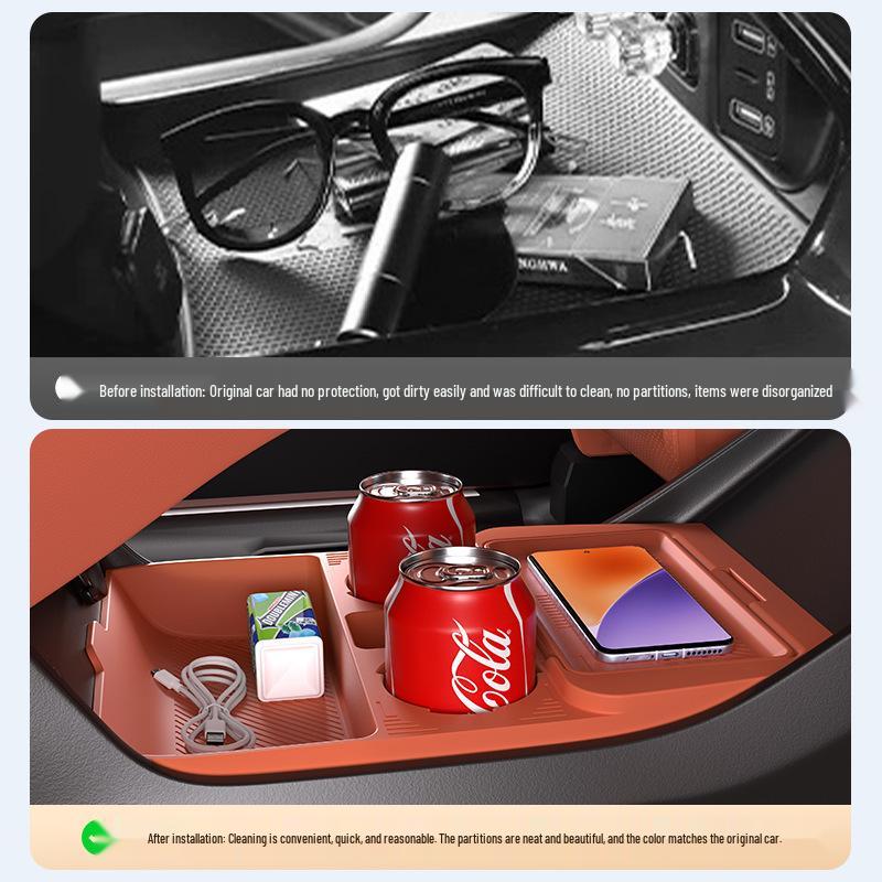 Совместимо с силиконовыми контейнерами для хранения, футлярами для очков и аксессуарами под центральной консолью для 25 моделей Changan CS75.