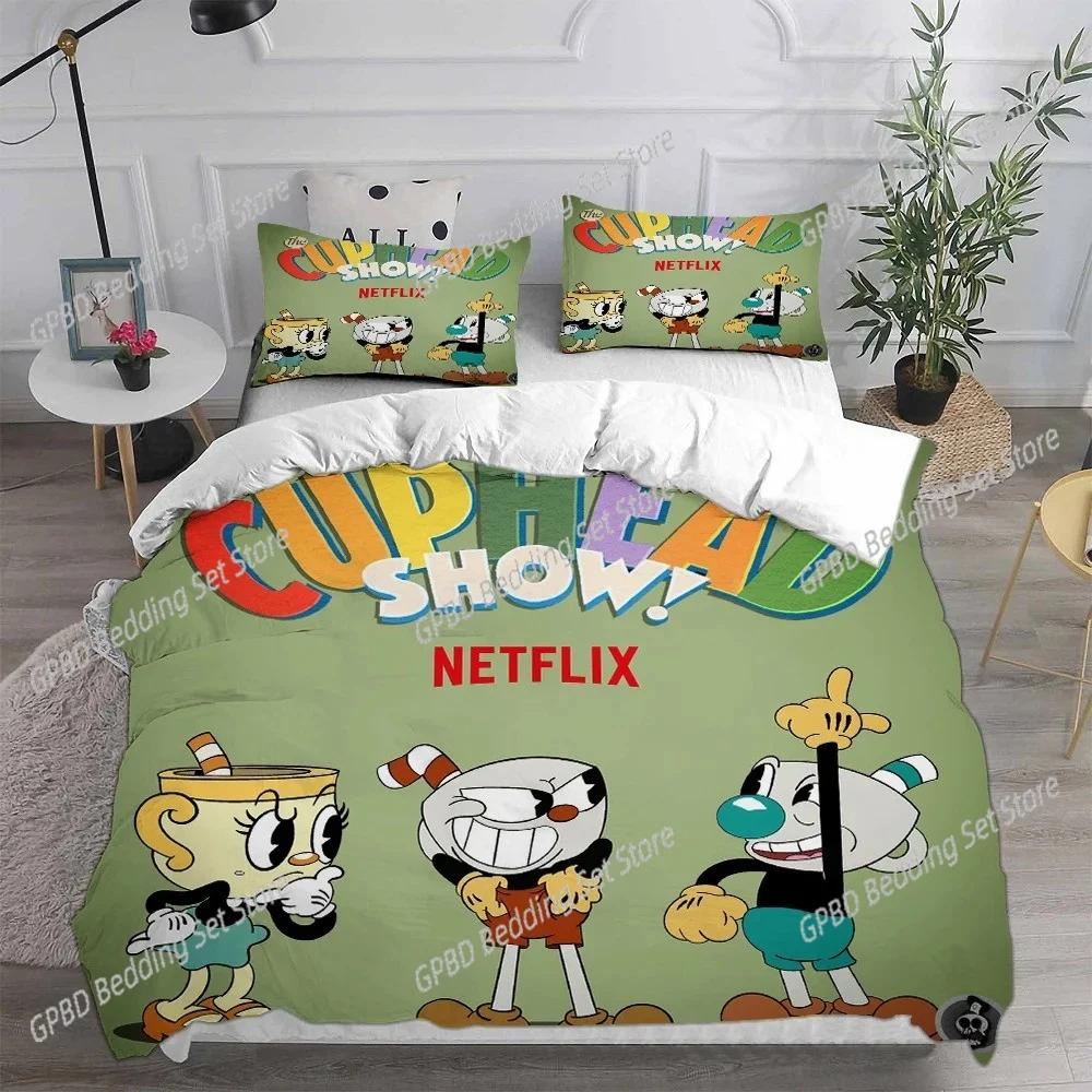 Одеяло Новое Домашнее Текстильное Мультяшное Cuphead Комплект Постельного Белья Спальня Мягкое Современное S Удобное И