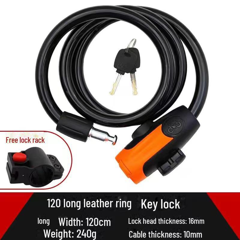 Противоугонный портативный тросовый замок для велосипедов и электровелосипедов