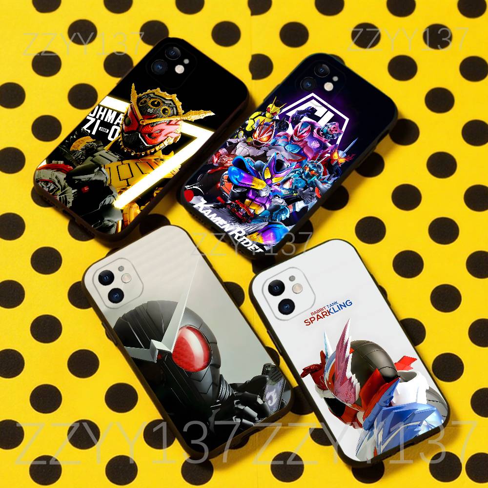 К-КаменС Р-Райдер Крутой Чехол Для Телефона Для iPhone 16,15,14,13,12,11,Pro,Max,Plus,X,XS,XR,SE,8,7,Mini,Мягкий Силиконовый Черный Чехол
