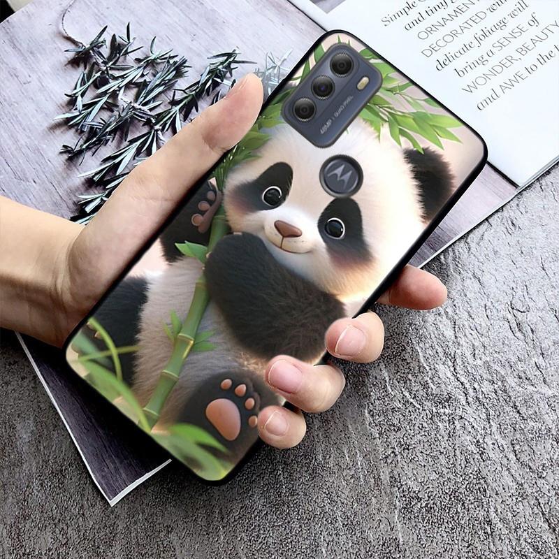 Чехол для телефона с пандой для Moto G84 G22 G32 G42 G52 G62 G53 G72 G60 G60S G100 G10 G20 G30 G13 G50 G 5G G Pure