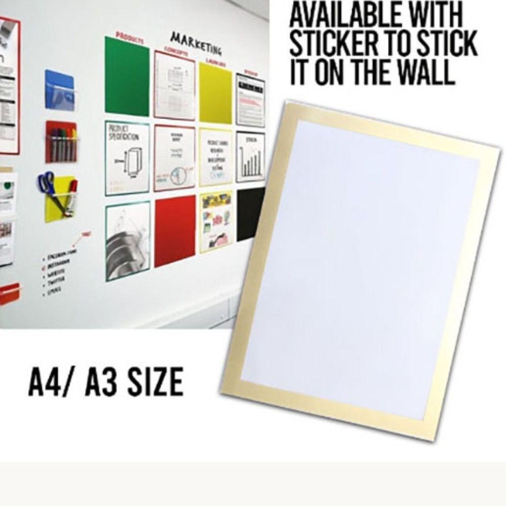 A4,A3 Photo Frame Adhesive Back Paper Holder Reusable Wall Sticker Wall