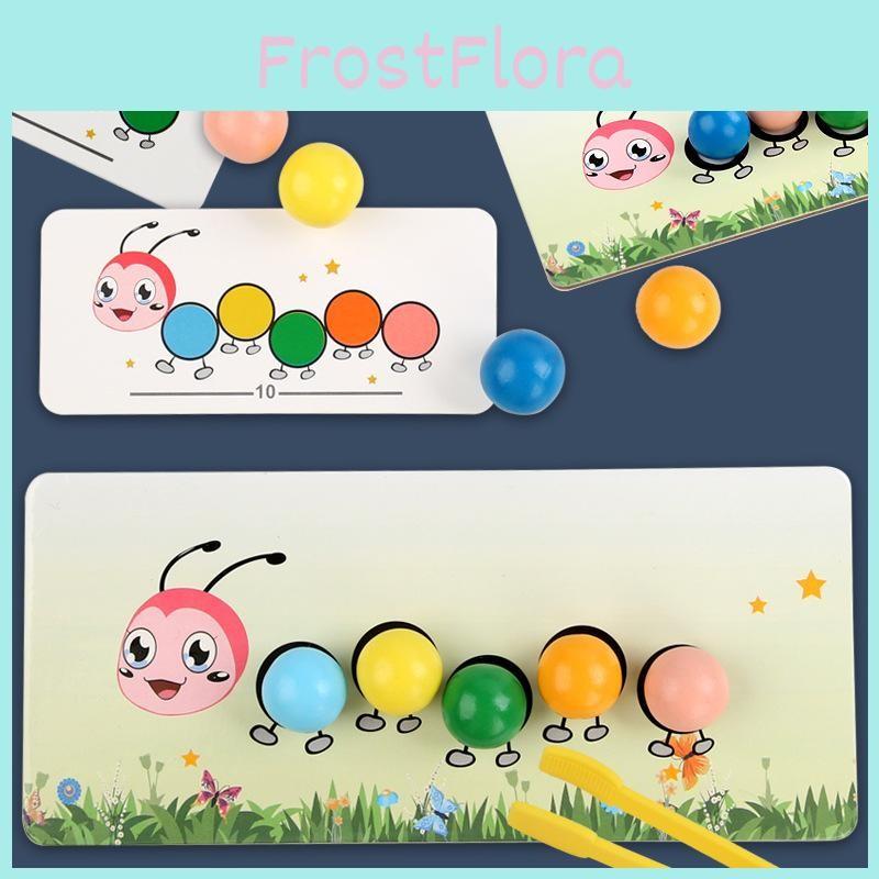 Wooden Caterpillar Preschool Bead Stringing Set Fine Motor Development Early