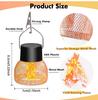 Solar Flame Effect Hanging Lantern Outdoor LED Solar Light Waterproof Solar Fairy Light for Patio Garden Camping Christmas Decor