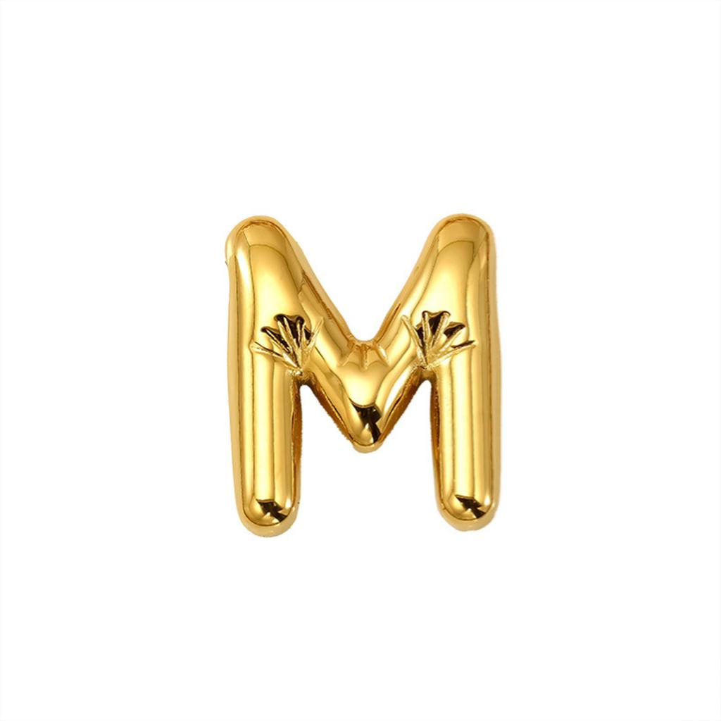 Fashionable And Trendy Small Letter Stainless Steel Bubble 26 Letter Earrings 1 Pair